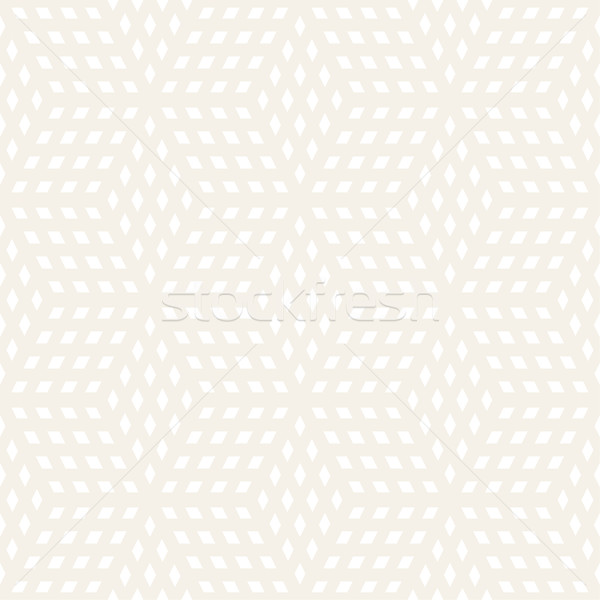 Stock photo: Cubic Grid Tiling Endless Stylish Texture. Vector Seamless Black and White Pattern