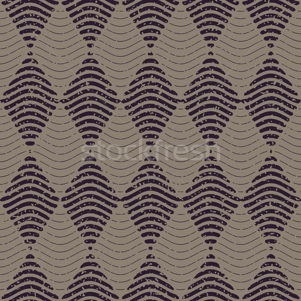 Vector Seamless Navy Grey Color Hand Drawn Wavy Lines Rhombus Checker Retro Pattern Abstract Backgro Stock photo © Samolevsky