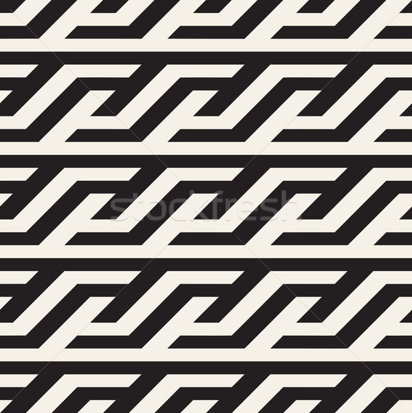 Repeating Slanted Stripes Modern Texture. Monochrome Geometric Seamless Pattern. Stock photo © Samolevsky