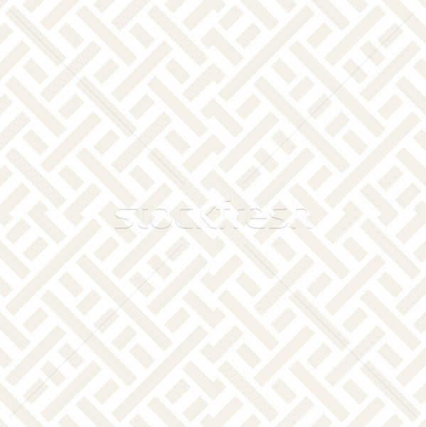 Interlacing Lines Subtle Lattice. Ethnic Monochrome Texture. Vector Seamless Black and White Pattern Stock photo © Samolevsky
