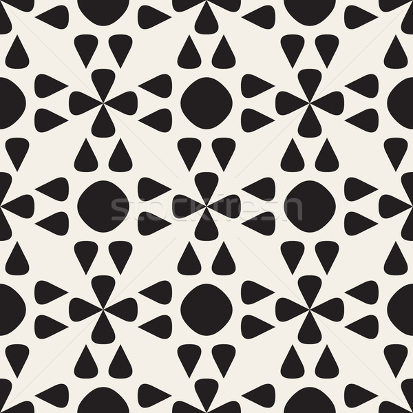 Stock foto: Vektor · schwarz · weiß · geometrische · Muster · abstrakten · Design