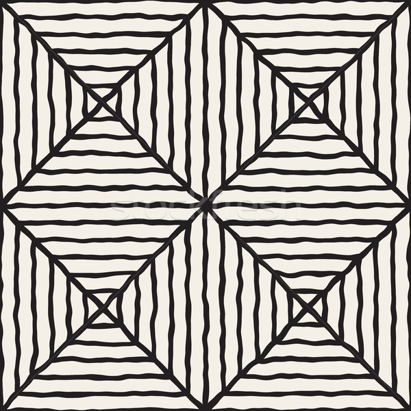 Vector Seamless Diagonal Lines Grid Pattern Stock photo © Samolevsky