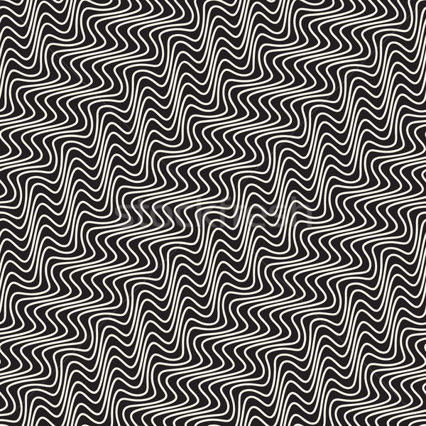 Golvend rimpeling vector naadloos zwart wit Stockfoto © Samolevsky