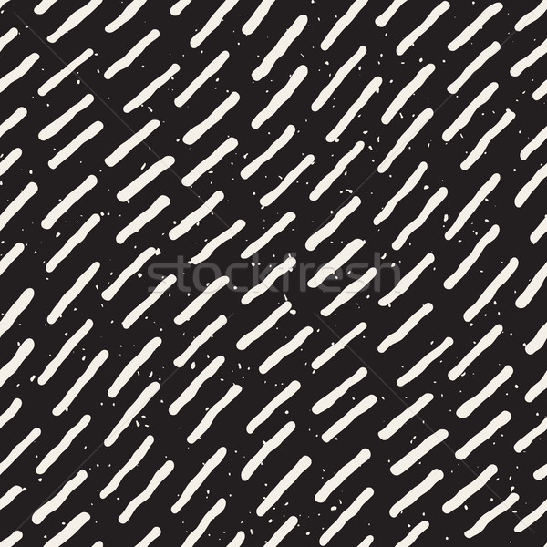 Vector Seamless Hand Drawn Diagonal Lines Grungy Pattern Stock photo © Samolevsky