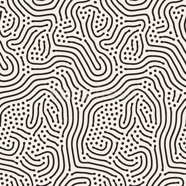 Organic Irregular Rounded Lines. Abstract Freehand Background Design Stock photo © Samolevsky