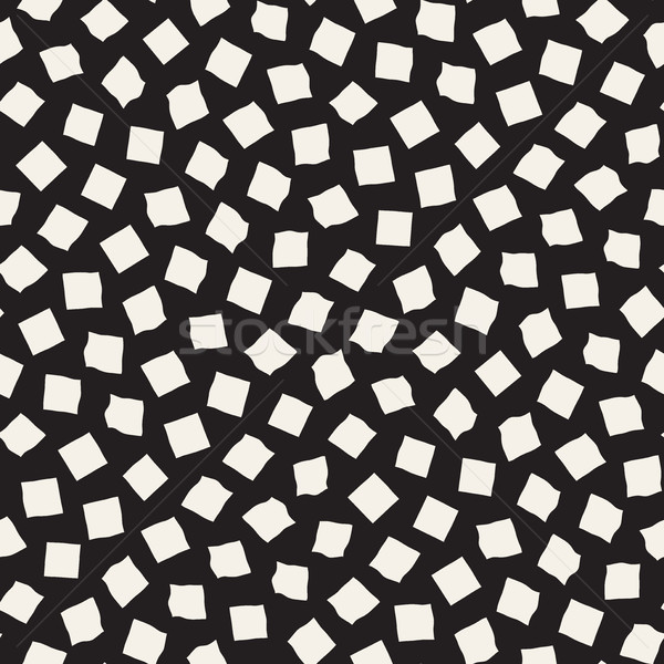 Stylish Doodle Scattered Shapes. Vector Seamless Black And White Freehand Pattern Stock photo © Samolevsky