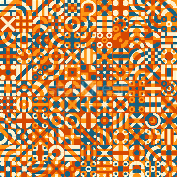 ベクトル シームレス 幾何学的な ブロック キルト パターン ストックフォト © Samolevsky