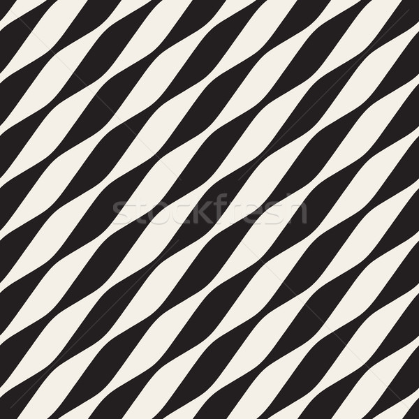 Vektor schwarz weiß Diagonale wellig Zeilen Stock foto © Samolevsky