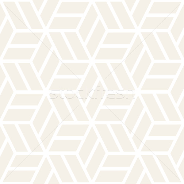 Cubic Grid Tiling Endless Stylish Texture. Vector Seamless Black and White Pattern Stock photo © Samolevsky