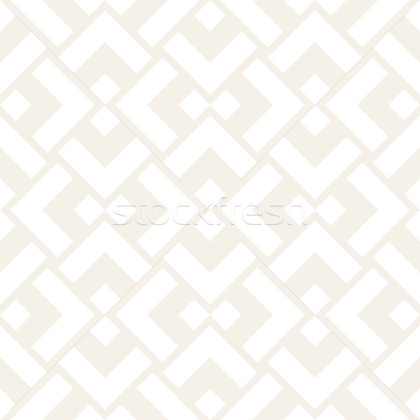 Subtle Ornament With Striped Rhombuses. Vector Seamless Monochrome Pattern Stock photo © Samolevsky