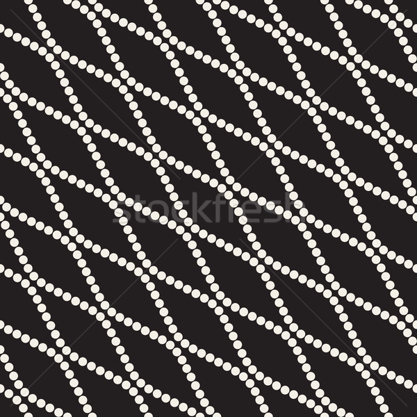 Stok fotoğraf: Vektör · siyah · beyaz · diyagonal · noktalı · dalgalı
