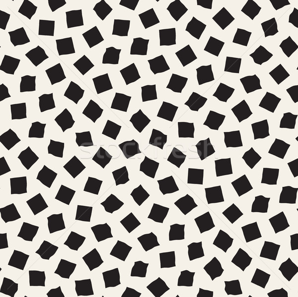 Stylish Doodle Scattered Shapes. Vector Seamless Black And White Freehand Pattern Stock photo © Samolevsky
