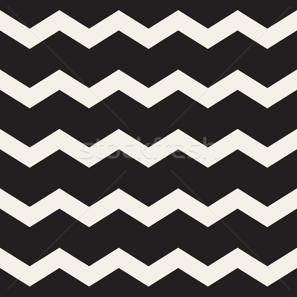 Vector fara sudura negru alb zigzag orizontala linii Imagine de stoc © Samolevsky