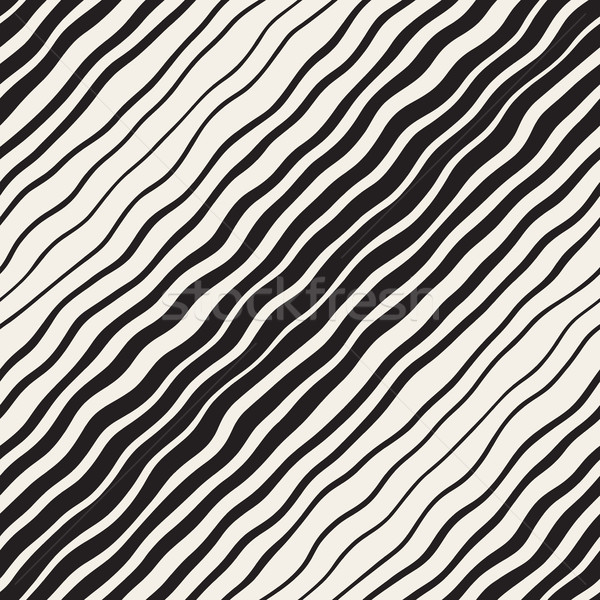 Hand Drawn Diagonal Lines Pattern. Abstract Freehand Background Design Stock photo © Samolevsky