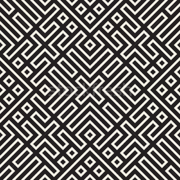 Geométrico étnico simétrico linhas vetor abstrato Foto stock © Samolevsky