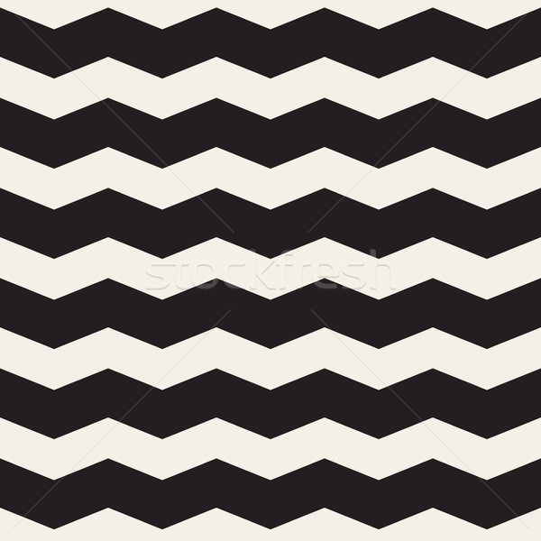 Vector fara sudura negru alb orizontala zigzag linii Imagine de stoc © Samolevsky