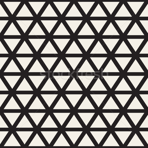 Vecteur blanc noir triangle lignes grille [[stock_photo]] © Samolevsky