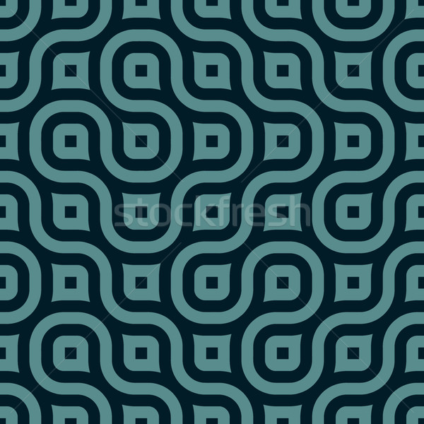 Vector Seamless Rounded Shape Geometric Irregular Pattern Stock photo © Samolevsky