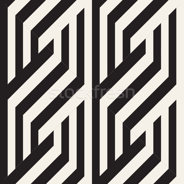 Repeating Slanted Stripes Modern Texture. Monochrome Geometric Seamless Pattern. Stock photo © Samolevsky