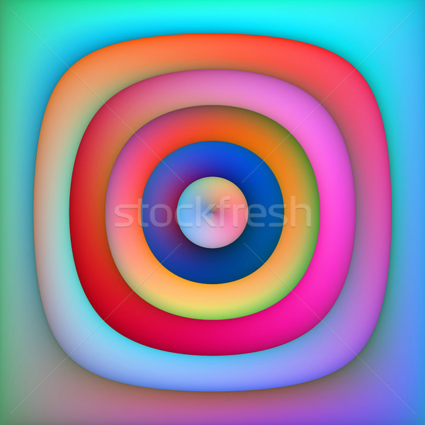 Gradienten konzentrischen Kreise abstrakten blau rosa Stock foto © Samolevsky