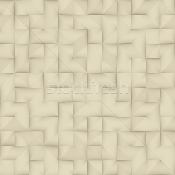 Raster Seamless Greyscale Vintage Folded Paper Geometric Square Pattern Stock photo © Samolevsky