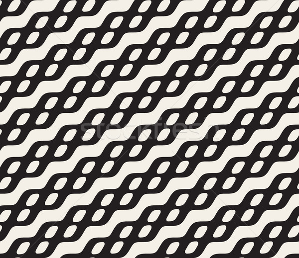 Foto d'archivio: Vettore · senza · soluzione · di · continuità · ondulato · diagonale · line · pattern