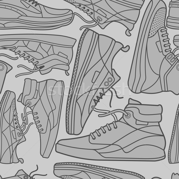 Sportu buty tekstury sylwetki ruchu Zdjęcia stock © samorodinov