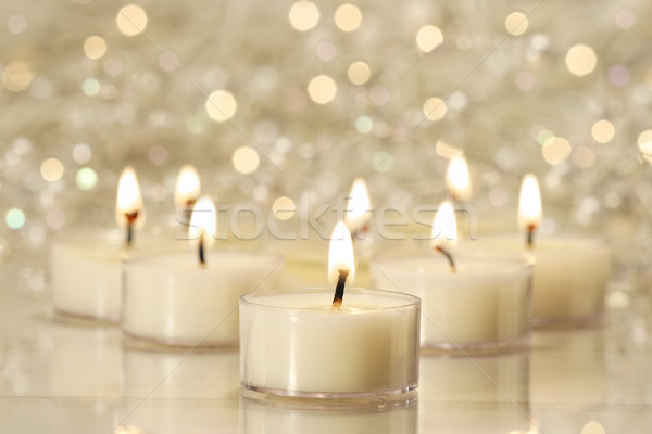 Group of tea lights for holiday celebrations Stock photo © Sandralise