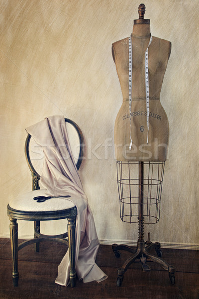 Antika elbise form sandalye bağbozumu duygu Stok fotoğraf © Sandralise