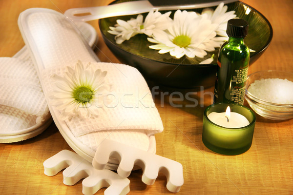 Estância termal higiene vela feminino luxo Foto stock © Sandralise
