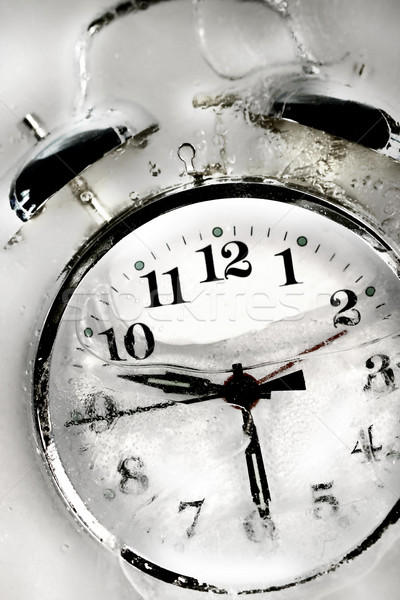 Zamrożone czasu budzik ręce zestaw zegar Zdjęcia stock © Sandralise