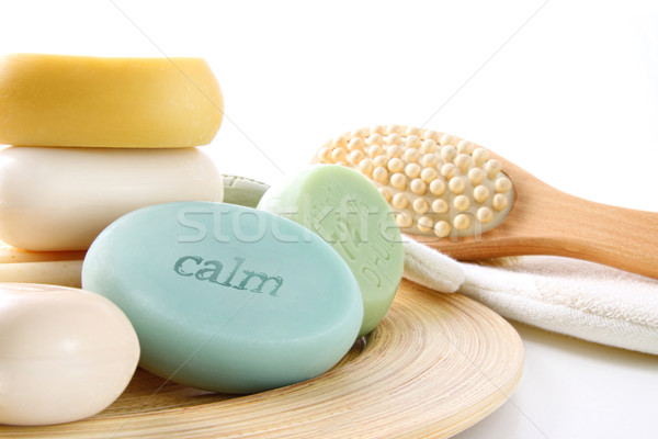 Assortment of colored scented soaps Stock photo © Sandralise