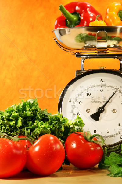 Stock photo: Vegetables on the counter surface 