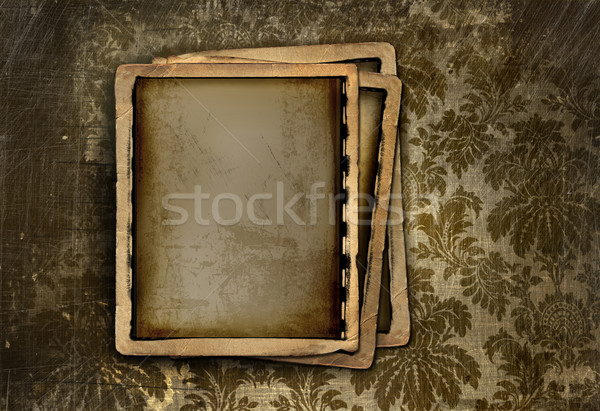 Vintage photo frame on floral background Stock photo © Sandralise