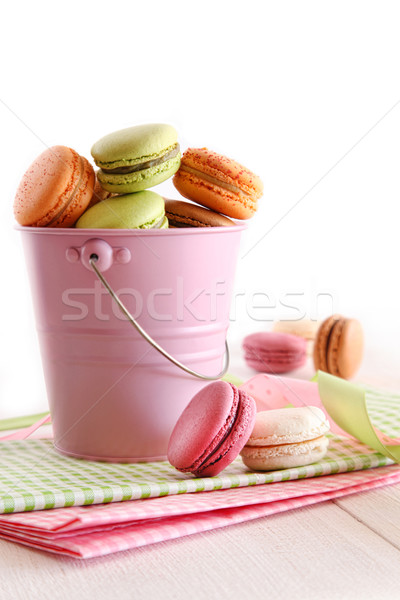 [[stock_photo]]: Délicieux · français · table · couleur · blanche · sweet