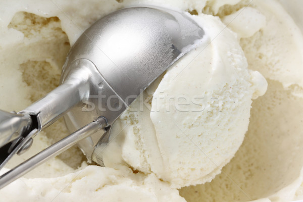 舀 香草 豆 冰淇淋 食品 冰 商業照片 © Sandralise