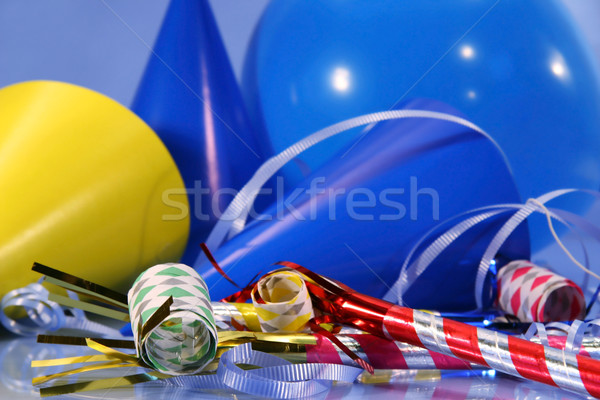 Blue party decorations with balloons Stock photo © Sandralise