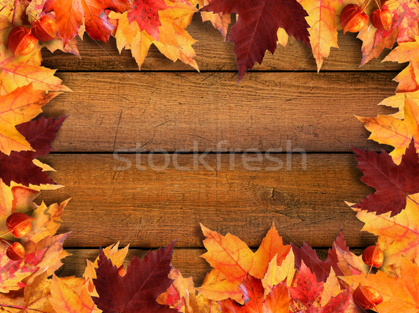 Cadru lemn natură fundal portocaliu Imagine de stoc © Sandralise