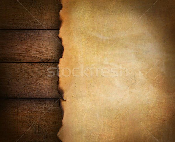 Closeup of parchment paper on wood Stock photo © Sandralise