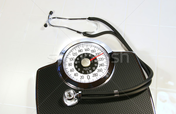 Weight scale with sthetescope Stock photo © Sandralise