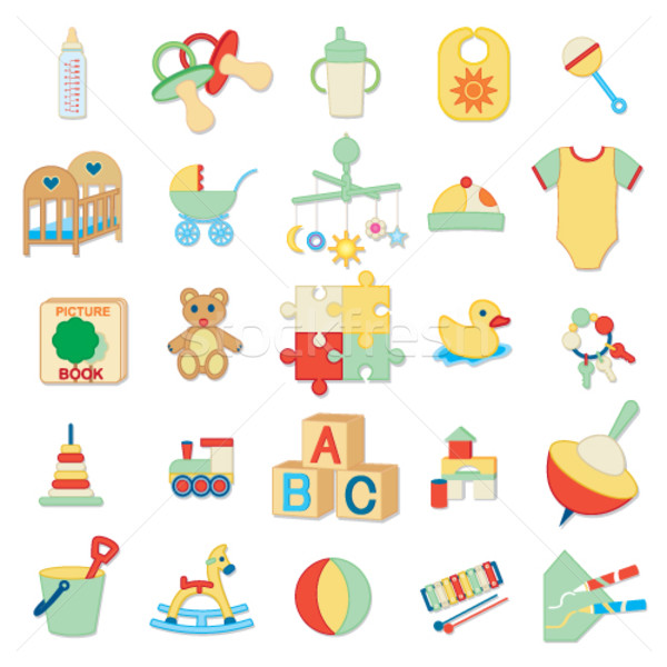 Stock photo: Kids related icons 2