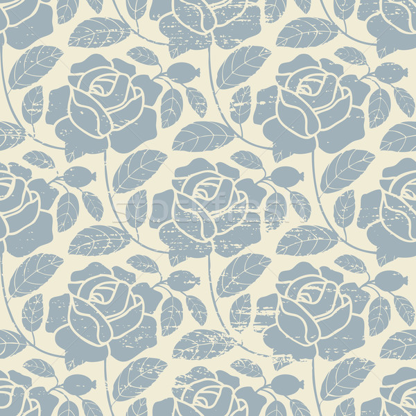 Vintage vector seamless pattern background with roses Stock photo © sanjanovakovic