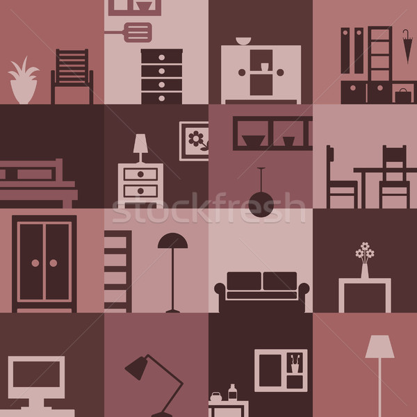 Furniture vector seamless pattern background 4
 Stock photo © sanjanovakovic