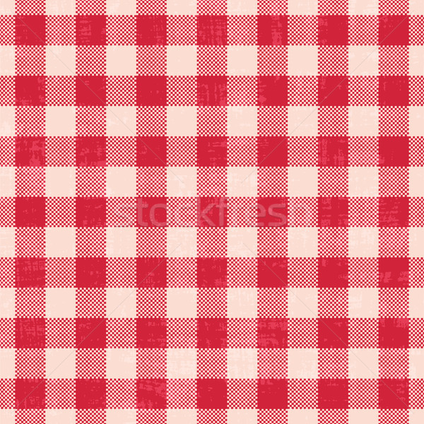 Scratched gingham vector pattern background
 Stock photo © sanjanovakovic