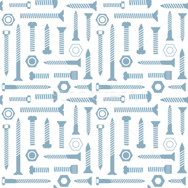 Screws and nuts vector seamless pattern background 1 Stock photo © sanjanovakovic