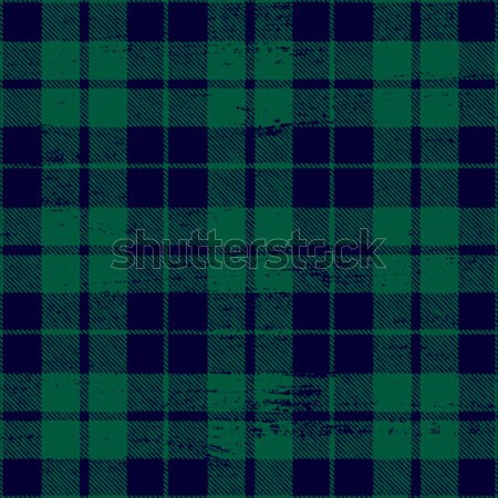 Blue and green scratched plaid tartan pattern Stock photo © sanjanovakovic