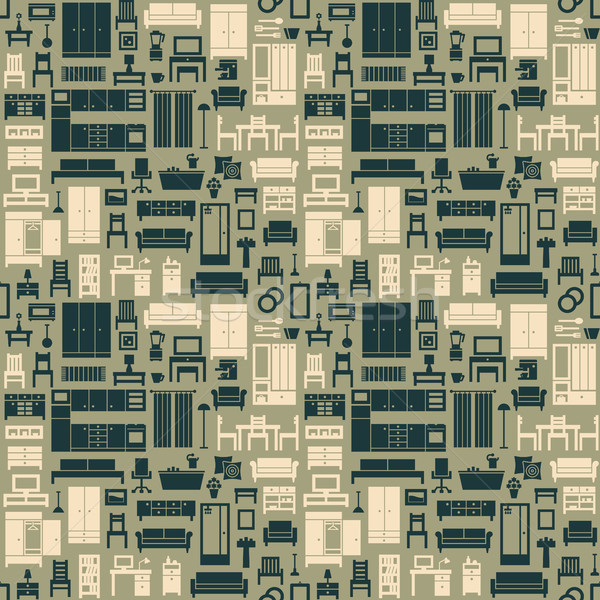 Furniture and home equipment related vector seamless pattern 2
 Stock photo © sanjanovakovic