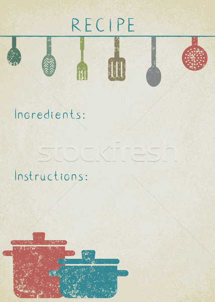 Vintage background for cooking recipes 6 vector illustration