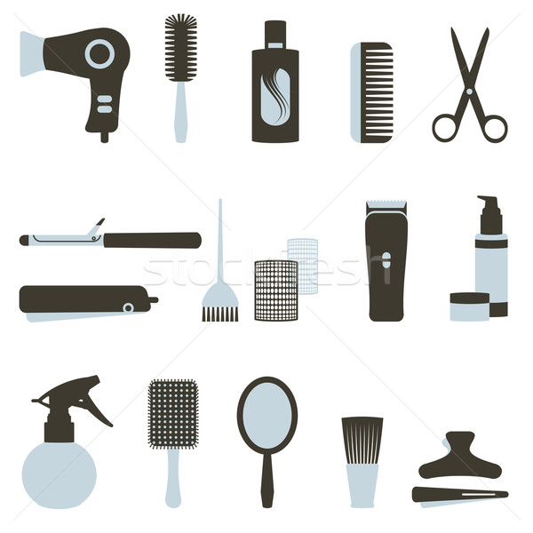 Hairdressing related objects set Stock photo © sanjanovakovic