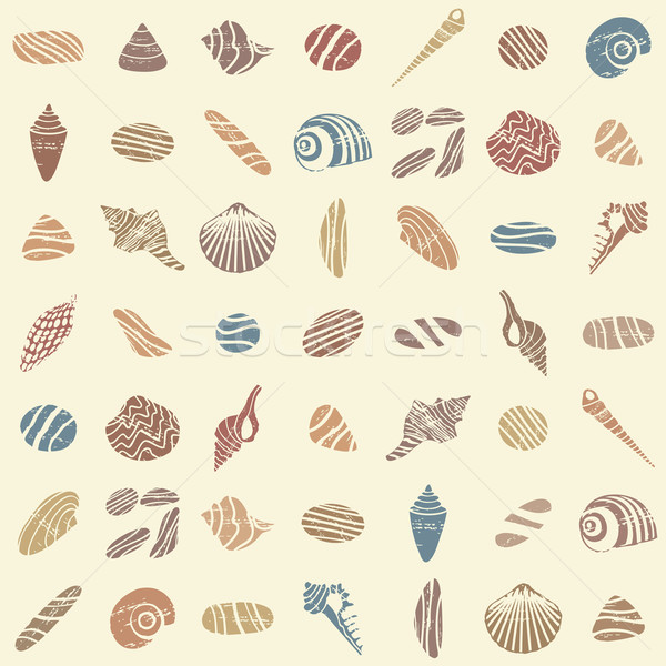 Shells and rocks seamless pattern 2 Stock photo © sanjanovakovic